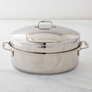 Casserole en métal de qualité supérieure au design classique avec couvercle pour marmite servant la cuisine et le stockage des aliments - Product Image 1