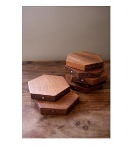 Sous-verres en bois design antique de qualité remium pour intérieurs rustiques et traditionnels - Product Image 5