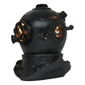 Modern long lasting Brass and Copper Nautical Decorative Diving Helmet Home Decor Metal Nautical Crafts Diving Helmet Black