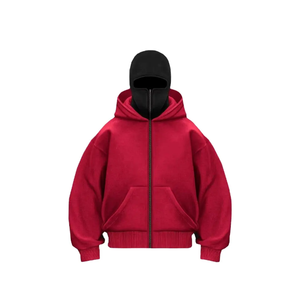 Wholesale Men's Oversized Fleece <b>Zip</b> <b>Up</b> Hoodie Loose Fit Windproof Drop Shoulder Baggy Winter Streetwear Hooded <b>Jacket</b> - Product Image 1