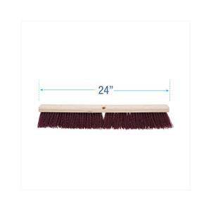 Boardwalk 24 In. Tête de brosse pour sol avec un diamètre de 3,25 pouces Brosses en polypropylène rigides de couleur marron pour nettoyeurs professionnels - Product Image 2