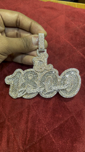 Finitura Premium nome personalizzato ghiacciato 925 ciondolo in argento Sterling con splendidamente portatile per gioielli regalo <span class=keywords><strong>maschili</strong></span> femminili - Product Image 2