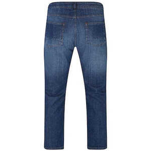 Jeans en satin de qualité supérieure, taille mi-haute, coupe régulière, respirant, style streetwear, grande taille, avec poches, pour hommes - Product Image 6