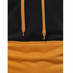 เสื้อฮู้ดผู้ชายผ้าฟลีซ 100% คอตตอน ย้อมสีพื้น ลายเรียบ พร้อมโลโก้ด้านหน้า - Product Image 6