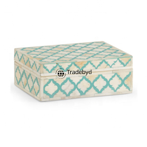 Boîte d'incrustation d'os fabriquée à la main organisateur décoratif de luxe boîte-cadeau de bijoux pour le style intérieur Tradebyd - Product Image 4