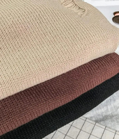 Atmungsaktiver Übergrößen-Fleece-Pullover für Herren Herbst Winter Einfarbig Umlegekragen Gerippter Warmer Strickpullover mit Reißverschluss