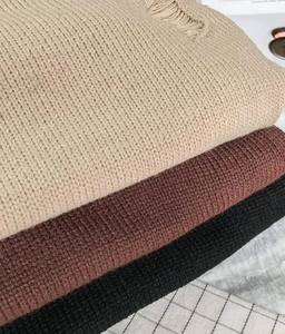 เสื้อไหมพรมผู้ชายไซส์ใหญ่ ระบายอากาศได้ดี สำหรับฤดูใบไม้ร่วงและฤดูหนาว สีพื้น ปกพับ แขนยาว ซิป  แบบมีรอยขาด ให้ความอบอุ่น - Product Image 5