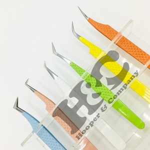 แหนบขนตาสแตนเลสเคลือบผงพร้อมด้ามจับที่ดีและทนทานต่อขนตา - Product Image 6