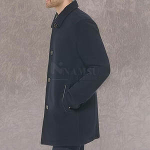 Veste en laine à bas prix de haute qualité avec logo personnalisé imprimé pour hommes Vestes en laine personnalisées grande taille - Product Image 5