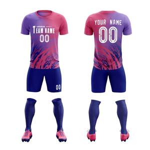 Créez Votre Propre Tenue d'Équipe Ensembles de Maillots de Football par Sublimation Vente en Gros Logo Personnalisé 100% Polyester Haute Qualité Adulte Football Personnalisé - Product Image 3