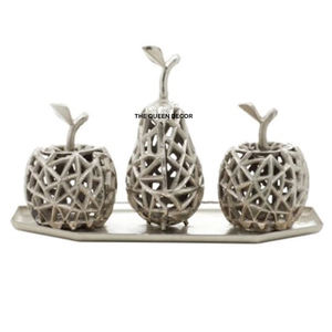 Centre de table moderne en argent, sculpture artistique, décoration pour la maison, la cuisine, le bureau, les fêtes, cadeau - Product Image 1