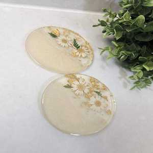 Juego de posavasos de resina único con capas de remolino metálico, alfombrillas epoxi hechas a mano, perfectas para una elegante mesa de café y regalos - Product Image 6