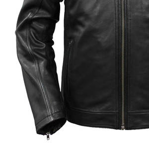 Nueva chaqueta de invierno ligera para hombre más vendida, estilo de cuero de moto personalizado con tela de lona para actividades al aire libre - Product Image 6