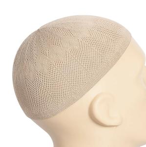 Kufi Kofi malla de ganchillo de punto hombres musulmán gorra uso diario hombres religión musulmana oración sombrero en blanco liso Taqi Arabia Saudita sombreros - Product Image 1