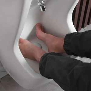 Nouvelle station de wudu islamique, lavabo en céramique sur piédestal, lavage des pieds, blanc moderne, usage domestique - Product Image 3