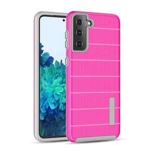 Samsung Galaxy S21 Plus 6.8'' Nueva Carcasa de Metal con Textura Cepillada, Rosa Intenso (Empaque de Venta al Público) - Product Image 1
