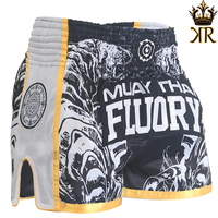 Shorts d'entraînement de Muay Thai et de MMA en soie et satin unisexe pour adultes avec logo personnalisé - Vêtements de sport d'arts martiaux