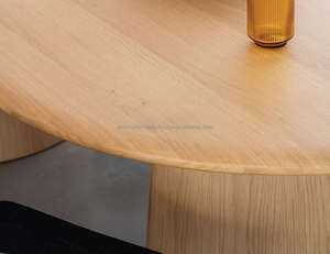 ชุดโต๊ะรับประทานอาหารทรงวงรี ดีไซน์เรียบง่ายทันสมัย ทำจากไม้เนื้อแข็งคุณภาพสูง เหมาะสำหรับบ้าน โรงแรม บ้านไร่ วิลล่า ห้องรับประทานอาหาร และห้องนั่งเล่น - Product Image 3