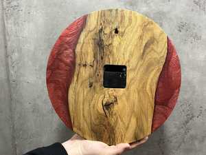 Reloj de pared de madera y resina, última colección, hecho a mano, resina epoxi blanca, madera, tamaños personalizados y venta - Product Image 2
