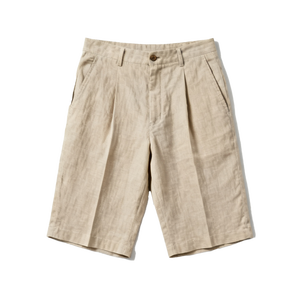 Shorts chino décontractés pour hommes en mélange de lin, mi-longs, légers, respirants, infroissables, imperméables, style streetwear - Product Image 1