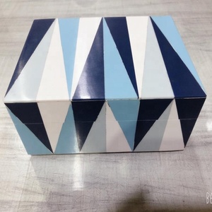 Caja de hueso de camello en blanco y negro, joyero cuadrado geométrico para manualidades para decoración del hogar, artículos de arte y artículos para el hogar - Product Image 2