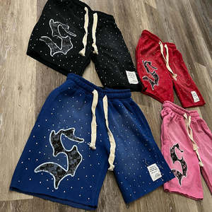 Unisex Vintage Wash Heavyweight Sunfaded <b>Sweat</b> <b>Shorts</b> New Design Streetwear 100% Cotton Custom Logo Printing Thick Corduroy for - Product Image 2