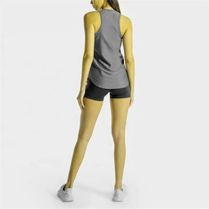 Logo personnalisé vêtements de sport d'été pour femmes respirant vêtements de sport entraînement débardeur dos nageur mode décontracté Spandex Yoga débardeurs - Product Image 4
