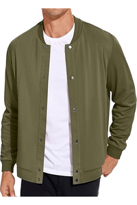 Chaqueta universitaria de béisbol con logotipo personalizado al por mayor para hombre, parches bordados de alta calidad en lienzo, patrón de letras, mangas completas - Product Image 2