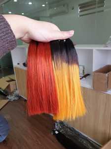 Offre Spéciale pour les clients nigérians, Extension de cheveux 100% humains, cuticules alignées, cheveux péruviens bruts, lisses, balayage Orange - Product Image 5