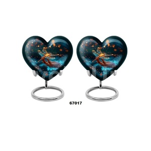 Hermoso corazón libélula cremación urna funeraria para cenizas humanas recuerdo decorativo corazón adulto urna para cenizas con bolsa gratis - Product Image 5