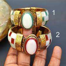 Bone Inlay <b>Bangle</b> Indian Manufacturer <b>Fashion</b> Jewelry Vintage Bone <b>Bangle</b> for Wedding Use Elegant Bone Inlay <b>Bangle</b> Jewelry - Product Image 2