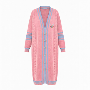 เสื้อคลุมยาวแบบถักลายเคเบิลสำหรับผู้หญิง ยี่ห้อ Gamma Phi Delta ทำจากอะคริลิก - Product Image 1