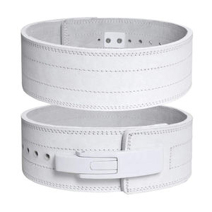 Cinturón de palanca de levantamiento de pesas de cuero con logotipo personalizado a precio barato/cinturón de entrenamiento de potencia de gimnasio Unisex cinturón de palanca de cuero de vaca de 13mm levantamiento de pesas - Product Image 1