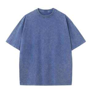 Wholesale Customizable High Quality Formal Knitted Cotton T-<b>Shirts</b> for <b>Men</b> with Acid Washing 2026 - Product Image 2