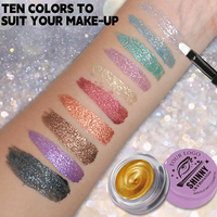 Fard à paupières liquide scintillant et lumineux, waterproof, hautement pigmenté, estompable, pour les soirées glamour, logo personnalisé OEM