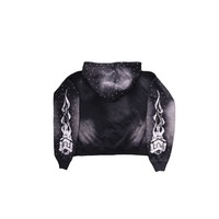 Ensemble sweat à capuche et pantalon de survêtement évasé personnalisé, hiver, uni, haute qualité, 100% coton, respirant, grande taille, séchage rapide, avec strass, coupe ample