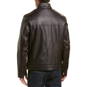 Veste en cuir Racer noir pour homme - Product Image 2