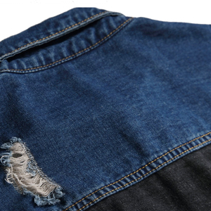 Chaqueta Vaquera para Hombre, Ropa Casual para Actividades al Aire Libre, Ligera, Corte Clásico, Moda Diaria, Estilo Urbano, con Estampado de Letras - Product Image 4