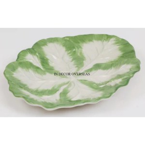 Admirable Designer Blanc Et Vert Couleur Belle Émail Fini Qualité Supérieure En Métal Fruits Servir Et Table Bol Décoratif - Product Image 3