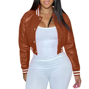 Veste universitaire courte pour femmes Confortable et à séchage rapide Matériau en coton respirant OEM Design à la mode Bas quantité minimale de commande à vendre - Product Image 4