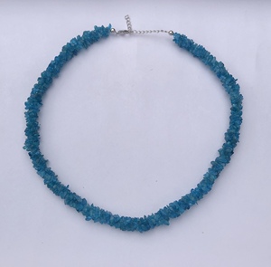 8mm 10mm naturel néon apatite perles non coupées collier de pierres précieuses femmes dernier concepteur avec fermoir en argent Sterling 925 bijoux fins - Product Image 3