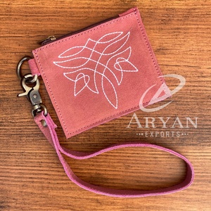 Porte-monnaie en cuir suédé véritable Porte-monnaie Boot Stich Porte-monnaie Petite nouveauté à la mode Offre Spéciale Bracelet Porte-monnaie unisexe - Product Image 1