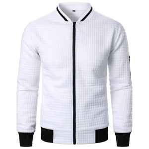 <b>Men</b> New <b>Zipper</b> Stand Collar Hoodies Casual Plaid <b>Cardigan</b> Hoodies - Product Image 6