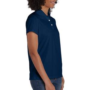 Mujer de alta calidad Casual para camisa Jersey Impresión de pantalla de seda transpirable Opción de logotipo personalizado Patrón sólido-Pedidos al por mayor - Product Image 3