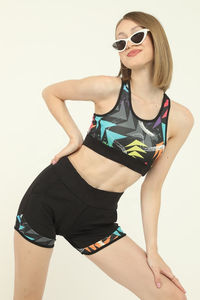 Nouveauté Pantalon de yoga pour femmes, taille haute, taille élastique, longueur totale, imprimé, respirant, sport, fitness, couture active - Product Image 5