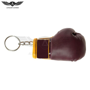 Porte-clés en cuir de boxe personnalisés, en deux couleurs différentes, produit très vendu, prix de gros - Product Image 4