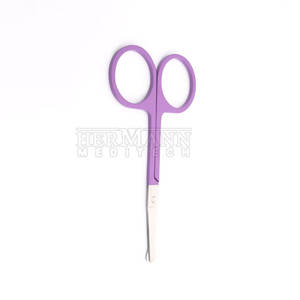 Ciseaux à cuticules portables HERMANN MEDITECH en acier inoxydable, anti-dérapants, légers et écologiques pour un soin précis des ongles - Product Image 4