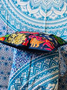 Patchwork vintage passepoil housse de coussin fait à la main coton kantha brodé bohème éclectique décor à la maison taies d'oreiller - Product Image 3