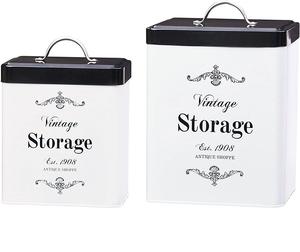 Set of 4 Copper Antique Kitchen Storage Canister with wood lid <b>Vintage</b> Home Metal Storage Canister - Product Image 6