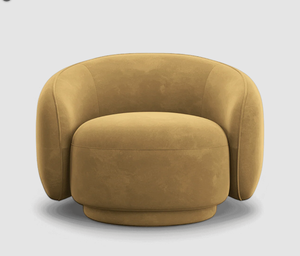 Ghế sofa đơn phong cách tối giản hiện đại Atunus, màu nâu, chất liệu vải, tựa lưng cong, mút cao cấp. - Product Image 5